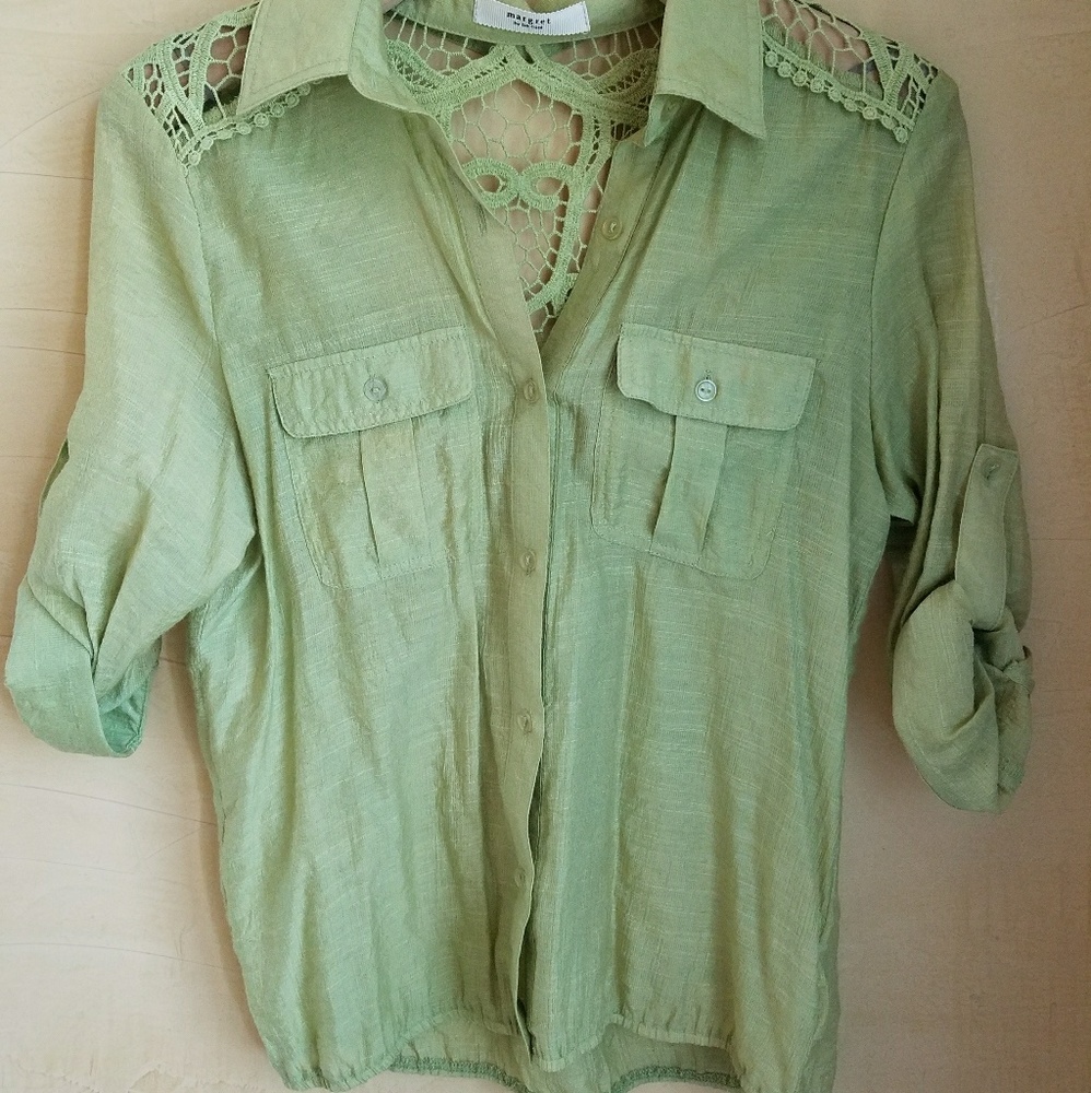 Top with crochet detailing by Margret